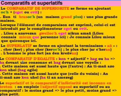 Comparatif et superlatif en breton